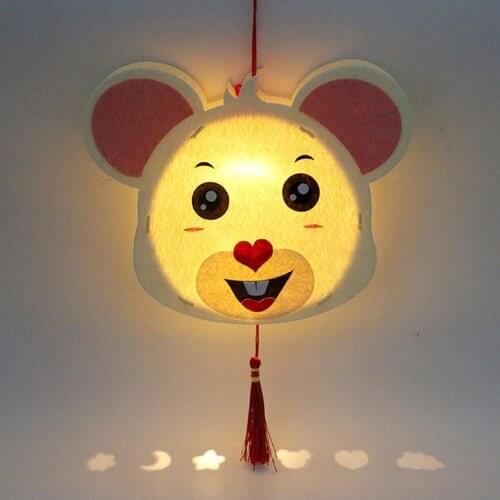 Lantern DIY Material Easy to Assembly Parent-child Interaction Non-woven Fabric Lantern Material Package Toy for Mid-autumn Fest