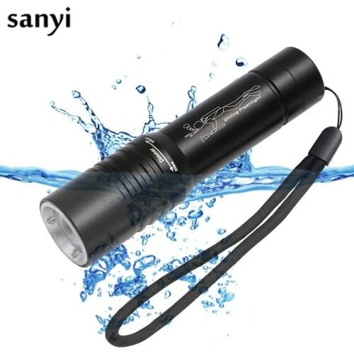Underwater Diving Torch T6 Led Diving Flashlight Waterproof 3 Modes Hunting Camping Tactical Zoomable Flashlight Lamp Lantern