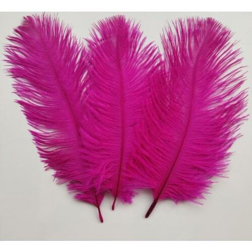 Hot 10pcs High Quality Rose ostrich feathers 6-8 inches/15-20 cm for Wedding Party Decor Accessories Wedding Decoration