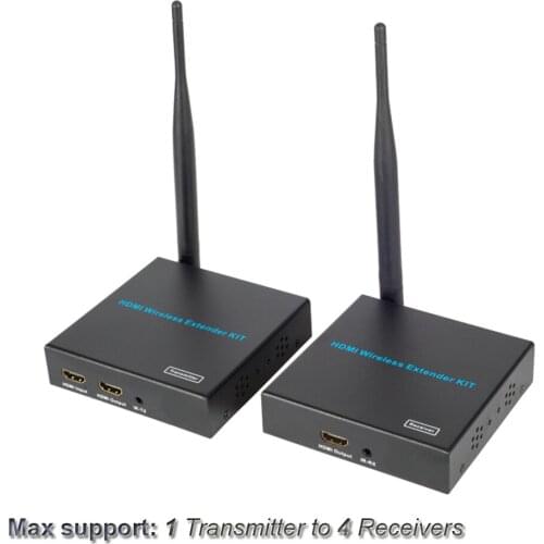HDMI H.264 Wireless Extender 100M 5GHz WiFi HDMI Extender Transmitter Receiver kit TCP/IP support max 1 to 4 for HDTV