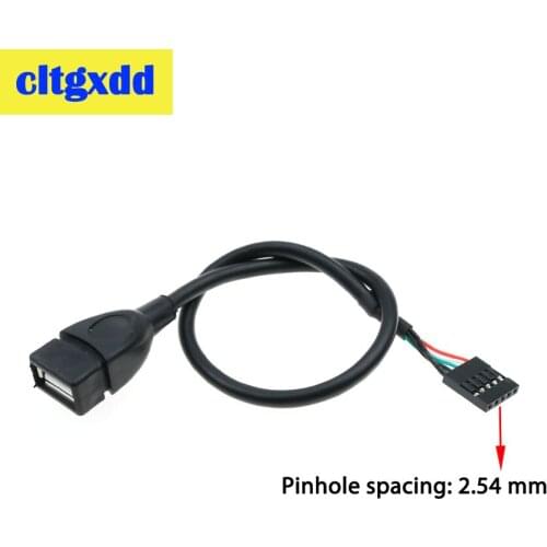 Cltgxdd Motherboard Female Socket To USB 2.0 Female Cable Adapter PC Case Internal Extender Cable Data connection cable