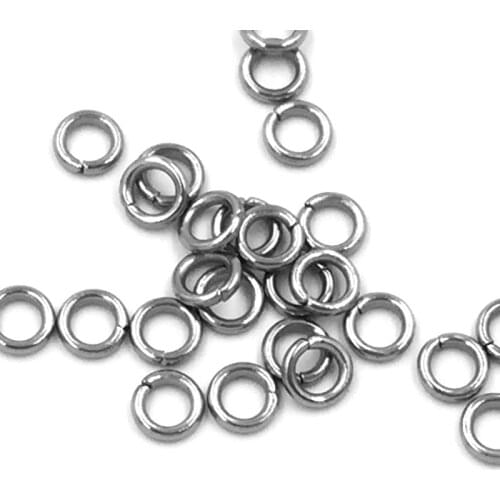 Split Open Jump Rings Stainless Steel Silver Tone Round DIY Jewelry Making Findings 4x0.8mm 500Pcs
