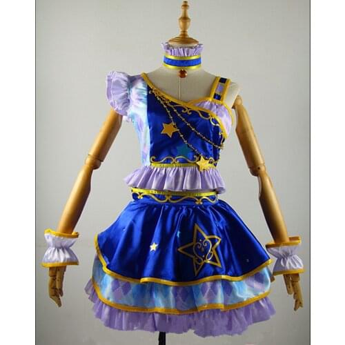 Anime Aikatsu Stars!Sakuraba Roora Cosplay Costume Custom Made Any Size adult costume
