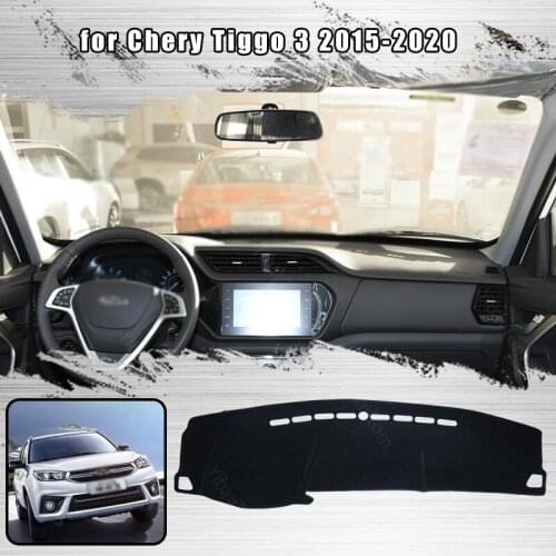 Car Dashboard Cover Dash Mat for Chery Tiggo 3 2015-2020 Auto Non-slip Sun Shade Pad Carpet
