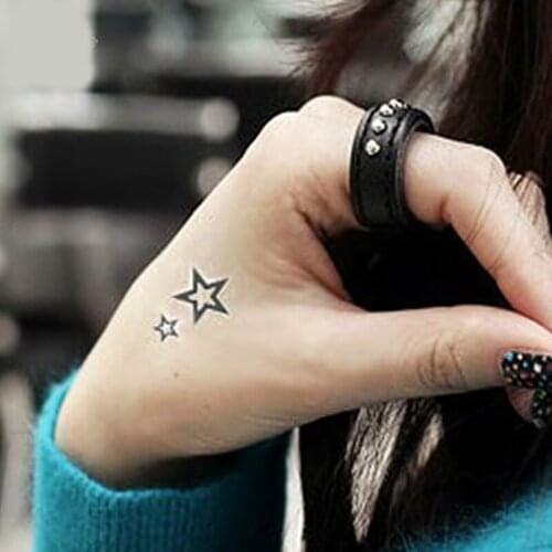 Creative 3D Star Waterproof Temporary Tattoos sticker body Mans Half Sleeve Arm star Temporary Totem Tattoo Stickers Body