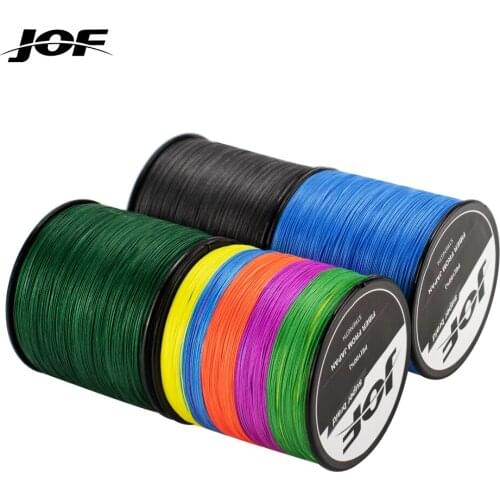 JOF 4 Strands 500M Braided Line Japan Material Strong Weaves PE Line Multifilament Fishing Line 8-80LB