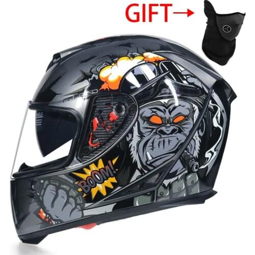 Cartoon Motocross Motorbike Helmet Moto Racing Off-Road Motorcycle Anti-Fog Casco Vintage Unisex