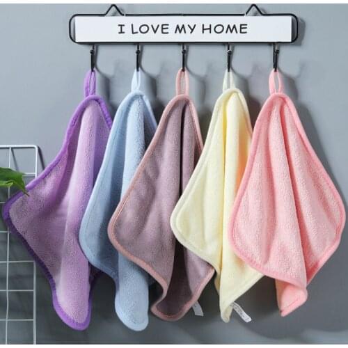 5Pcs Cotton Solid Color Face Towel Fast Drying Travel Camping Sports Washcloth Universal Kitchen Towels Super Absorbent Supplies