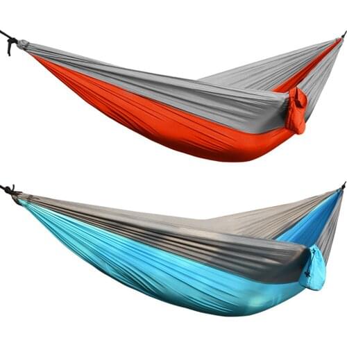 Outdoor Single Camping Sleeping Hammock Portable Parachute Garden Backyard Furniture Swing Tree Bed Hanging Chair 260x140cm