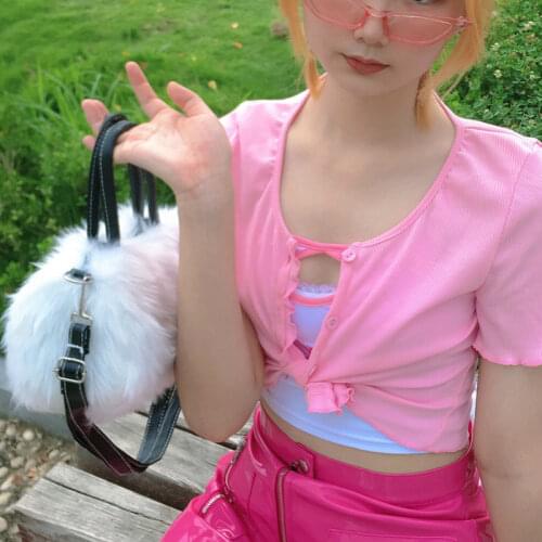 Furry Y2k Girls Cute Messenger Bag Fashion Faux Fur Women Small Underarm Shoulder Bags Winter Soft Plush Ladies Purse Handbags