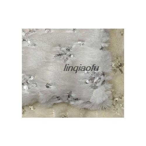 Pv velvet South Korean velvet sequin embroidery snowflake plush toy fabric accessories