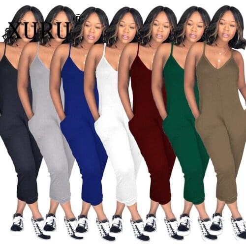 XURU European and American Sexy Womens Jumpsuit Multicolor Multi-code Casual Jumpsuit Red Green Jumpsuit