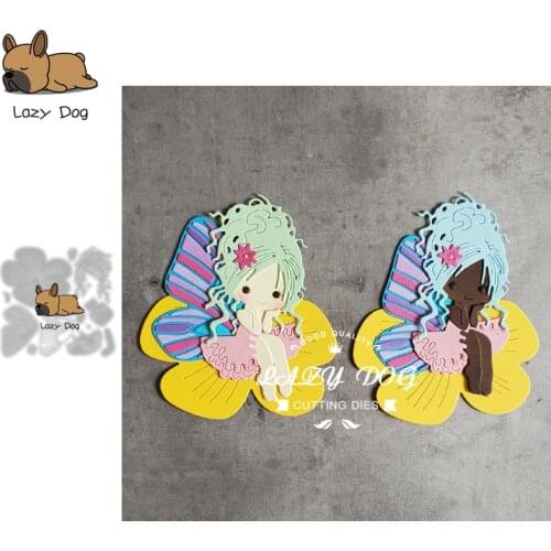 Flower Fairy Metal Cutting Dies Scrapbooking Stencil DIY Mold Knife Craft Embossing Die Cuts Card Making New Dies For 2021
