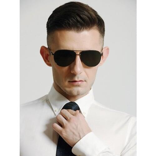 KINGSEVEN mens titanium alloy glass polarized sunglasses classic brand sunglasses coated lens driving shadow male / female