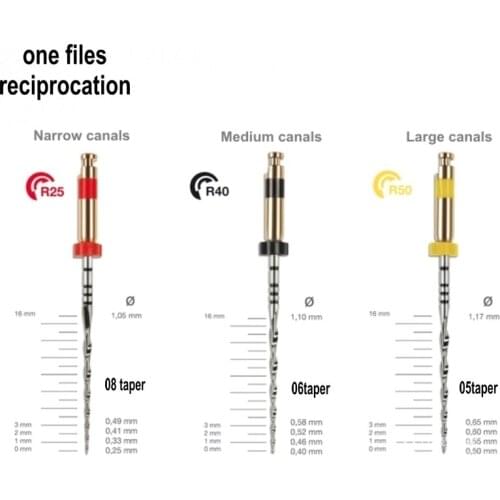 Dental Reciprocate Files Rotary One Files Endodontic Niti Files Use For Root Canal Cleaning Dentistry Endo Instrument