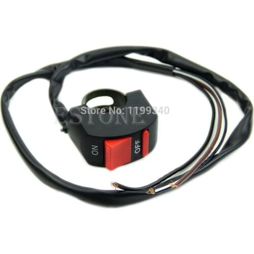 1pcs New Universal Motorcycle Handlebar ON-OFF Skill Switch Button Bullet Connector