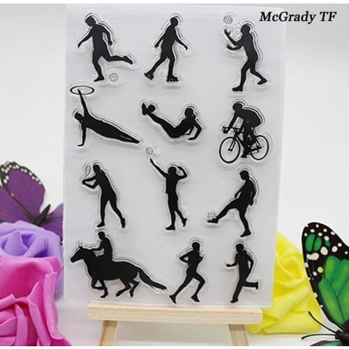 15*11CM 1PCS Outdoor Sports Transparent Clear Silicone Stamps/seal For DIY Scrapbooking/photo Album Decorative Clear Stamp