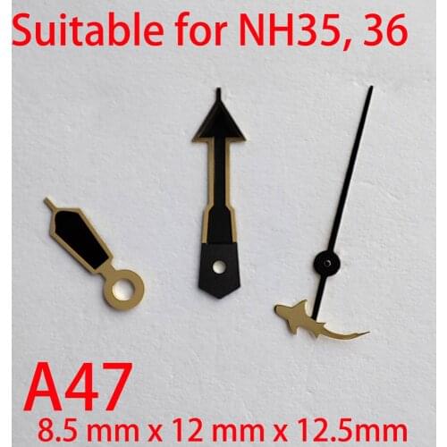 A47 suitable for NH35 watch pointers, watch accessories hand watch custom accessories NH36(No luminous)
