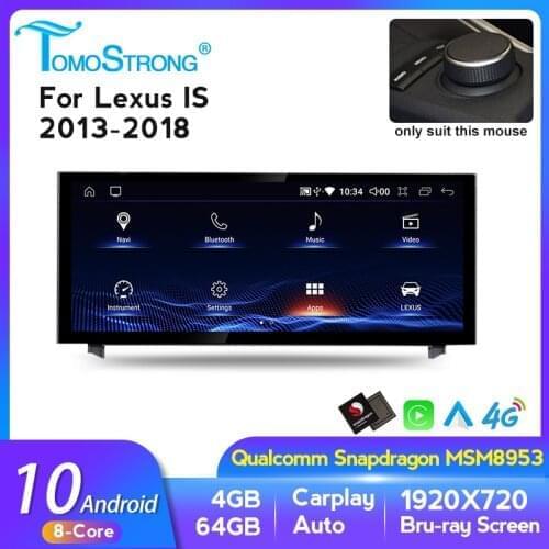 Qualcomm Car radio Audio For Lexus RC IS 200 250 300 350 200t 300h 2013-2017 2018 Android 10 support carplay Auto gps navigation