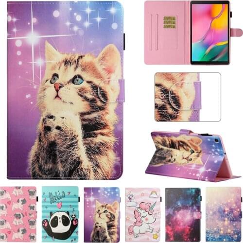 Lovely Cat Unicorn Tablet Cover For Samsung Galaxy Tab A7 Lite Case Wallet Stand Shell For Galaxy Tab A7 Lite 8.7 T220 T225 Case