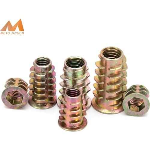 Zinc-Alloy M4 M5 M6 M8 M10 Hex Drive Head Nut Wood Furniture Zinc Plated Nuts Screw Set Bolt Assortment Kit S54