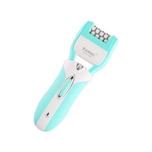 3 in 1 Rechargeable Lady Epilator Electric Hair Removal Depilador Callus Dead Skin Remover Hair Shaver Foot Care Tool KM-6198B