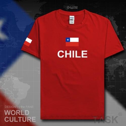 Chile men t shirts Chilean 2017 jersey CL nation team 100% cotton t-shirt meeting fitness clothing sporting tees country flag