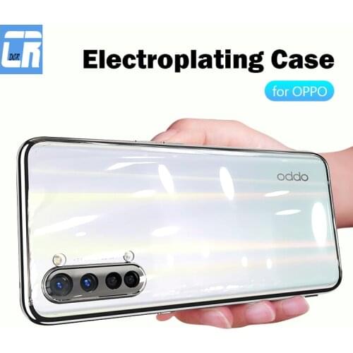 Electroplating Frame Soft Clear Phone Case For OPPO Reno 3 4 5 Pro 2z 2f Find X3 X2 Lite A9 A5 2020 R17 Camera Protector Case