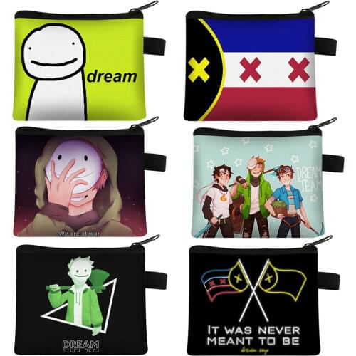 Cartoon Dream Smp Coin Purse Women Wallet Men Purses L'manberg L Manberg Lmanberg Flag Money Bag Card and Key Holder Bags Gift