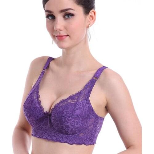 Fashion delicate embroidery lace bra B C D cup adjustable push up bra with Sexy lace fro young gril women intimates lace bras