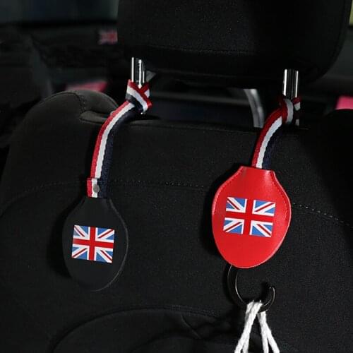 Car Styling Seat Hook Union Jack Hidden Pothook For Mini Cooper One S JCW F56 F55 F60 R56 R55 R60 R61 Car Universal Accessories