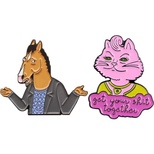 Cute Lovers Enamel Pins Collect Funny Movies Tv Metal Cartoon Brooch Backpack Hat Bag Collar Lapel Badge Fashion Jewelry Gifts