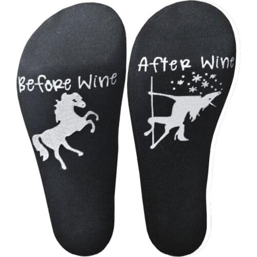 Men funny novelty crazy socks funky women creative ankle socks letter cotton black cool socks