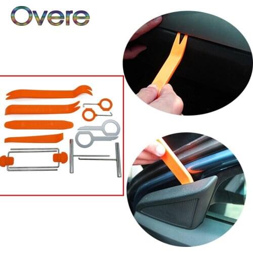 Overe 12Pcs Auto Car Panel Pry Tool Audio disassembly tool For Fiat Punto Volkswagen VW Polo Passat B7 B8 Golf 5 6 7 Tiguan
