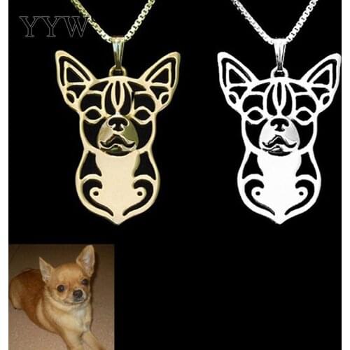 Lovely Cute Dog Puppy Pendant Necklace Chihuahua Hollow Necklace Sliver Gold Color Charming Chain Couple Women Gift Necklace