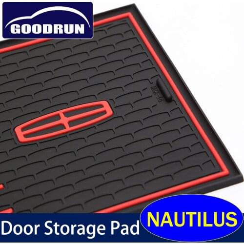 Car Door Storage Slot Pad FOR Lincoln NAUTILUS Armrest Inner Silica Gel Cup Holders Rubber Non-slip Mats Accessories