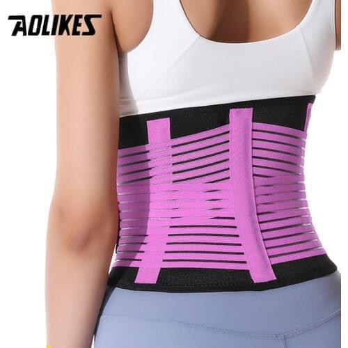 AOLIKES Waist Support Belt Back Waist Trainer Trimmer Belt Gym Waist Protector Weight Lifting Sports Body Shaper Corset Faja