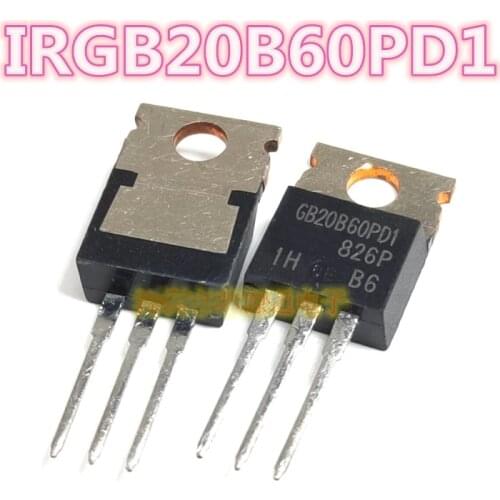 Tested good quality: 20PCS IRGB20B60PD1 IRGB20B60PDI IRGB20B60P IRGB20B60 GB20B60PD1 GB20B60PDI 20B60PD1 TO-220 Free shipping