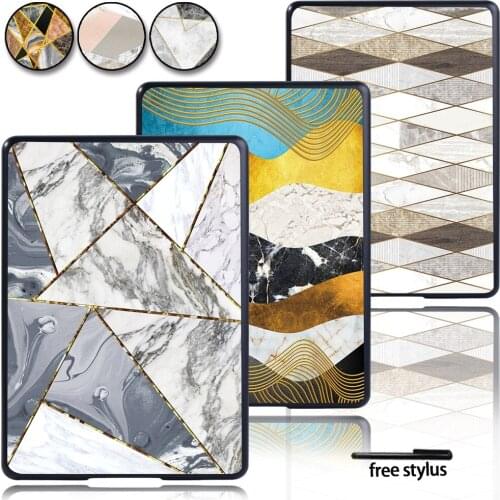 Hard Shell Plastic Tablet Protective Case for Amazon Kindle 10th Gen 2019/8th Gen 2016 with Various Geometric Shapes and Colors