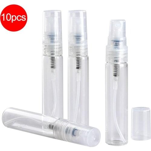 10pcs 5ml Refillable Portable Essential Oil Liquid Sprayer Empty Atomizer Makeup Spray Bottle Perfume Glass Refillable Bottles