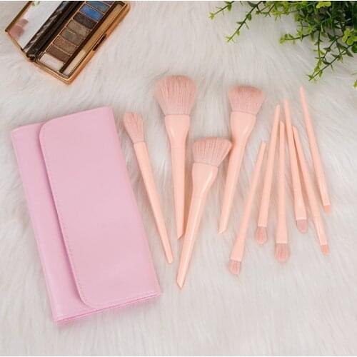 Ronshadow 10pcs Summer Profusion Makeup Brushes Set Foundation Eyeshadow Blush Make Up Cosmetic Brush Tool