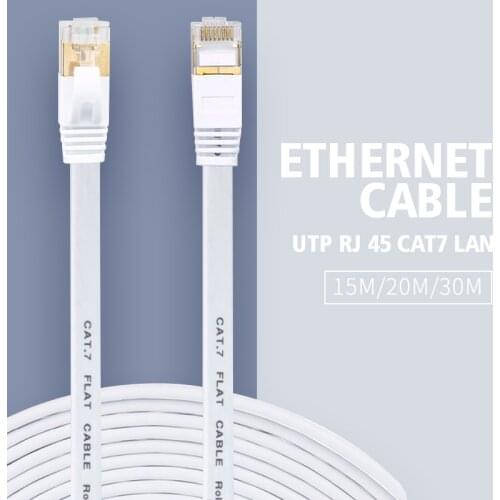 Network Ethernet Cable Cat7 Lan Cable UTP RJ 45 Network Cable Rj45 Patch Cord /15m/20m/30m For Router Laptop Ethernet Cable