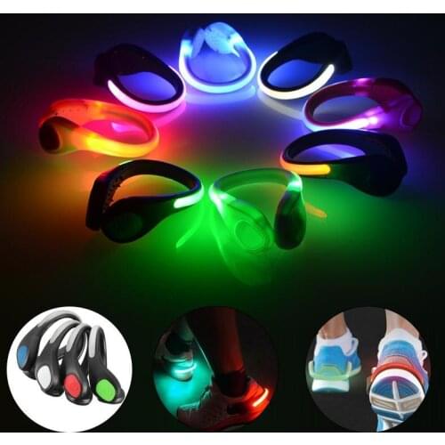 Luminous Shoes Clip Night Lights Safety Shoe Fairy Light Safety Warning Reflector Flashing Christmas Light For Outdoor Color Led