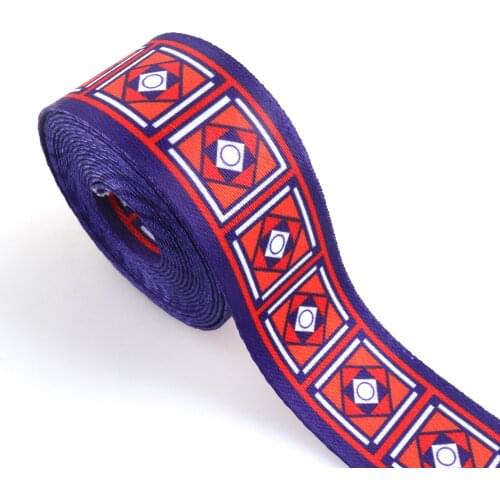 Heavy weight cotton soft webbing handbag strap Polyester Fashion pattern webbing key fob handles webbing fabric belt Nylon Strap