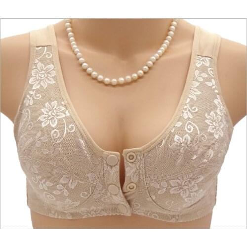 Women bra Plus size wireless bras for women full cup Comfortable Soft Cotton Front-Close Bralette Size 38-46 B C D Cup Big Size