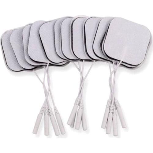 10Pcs/lot Tens 5x5cm Ems Nerve Muscle Stimulator Silicone Gel Electrode Pads Electrodes Digital Therapy Machine Massage Health