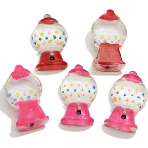 100/50pcs 16*30MM Resin Machine Cabochons Flatback Bubble Gum Machine Cabochons Candy Machine Cabs