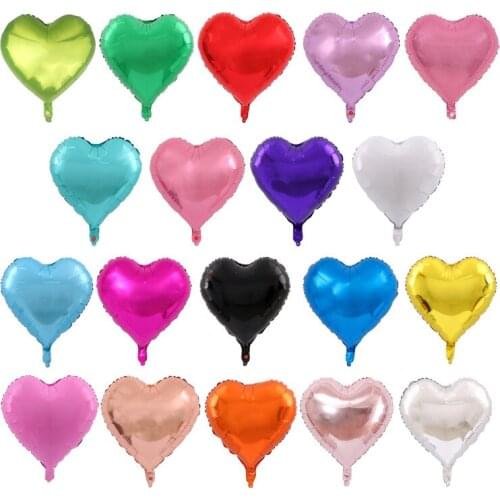 18inch heart balloons aluminum foil balloons birthday Valentines day wedding Birthday Party Decoration christmas decorations