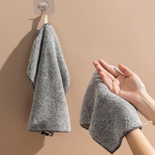 3 Pcs/Set Bamboo Charcoal Dish Towel Colth Kitchen Towels Cleaning Supplies Housework Cleaning Colth Kitchen Supplies Home Gray