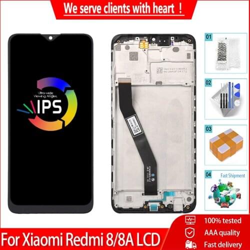 6.22" AAA Quality For Xiaomi Redmi 8A LCD Display Touch Screen With Frame Digitizer Assembly Replacement Parts For Redmi 8 LCD